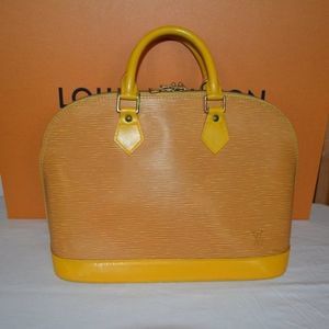 Louis Vuitton Alma Epi Pm Yellow Leather